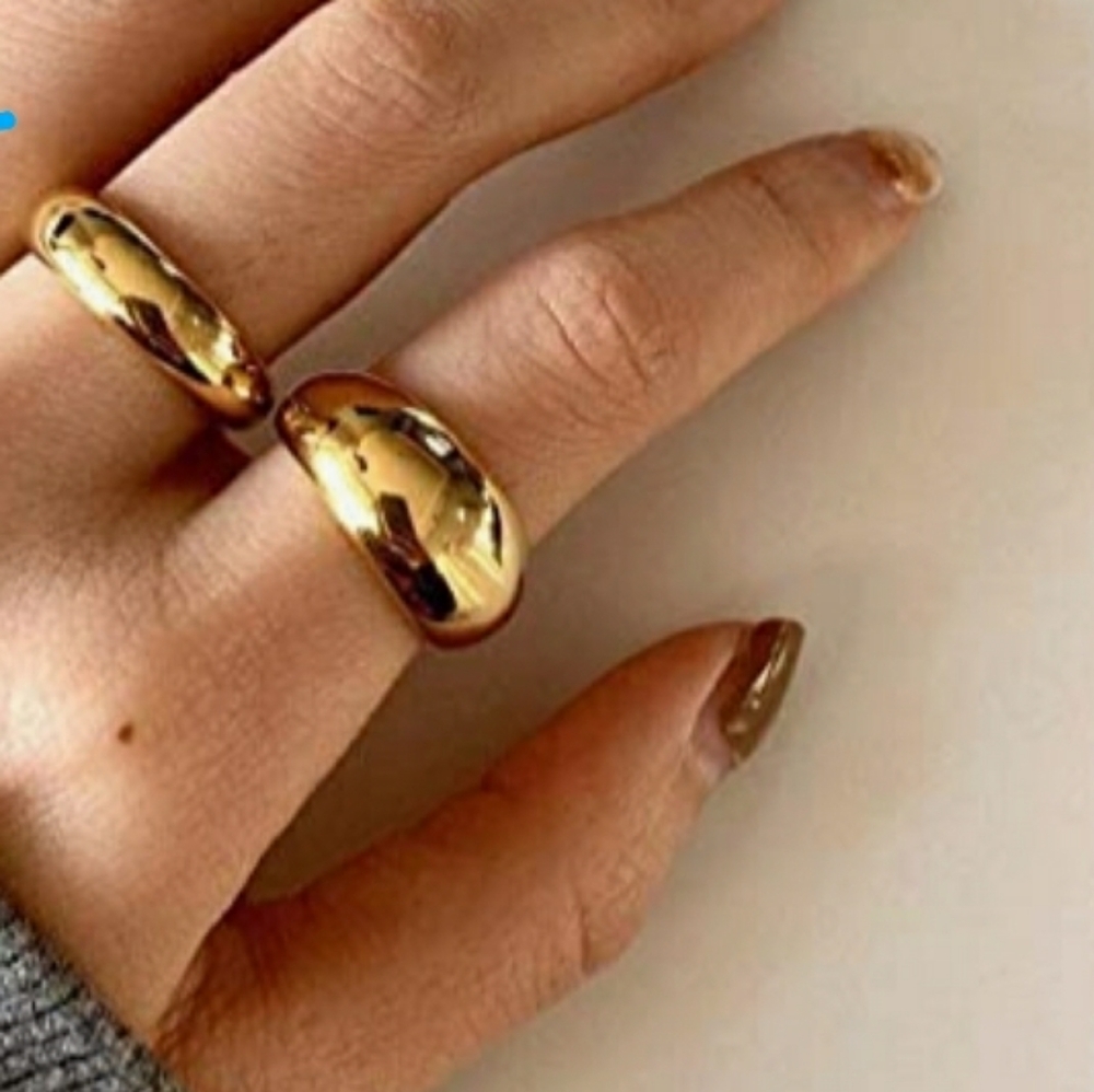 Gold Chunky Domb Ring